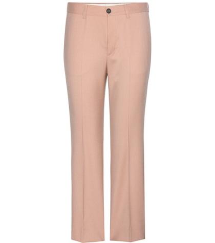 Miu Miu Cropped Wool Crêpe Trousers