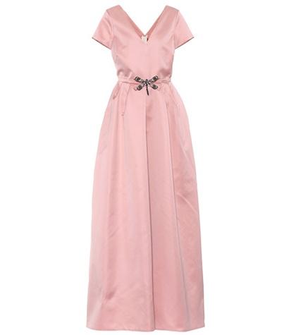 Rochas Satin Maxi Dress
