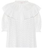 See By Chlo Ruffled Cotton Blouse