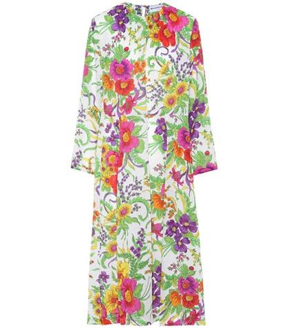 Balenciaga Printed Silk-blend Midi Dress