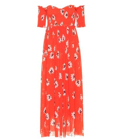 Ganni Tilden Off-the-shoulder Dress