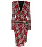 Jw Anderson Plaid Wool-blend Dress