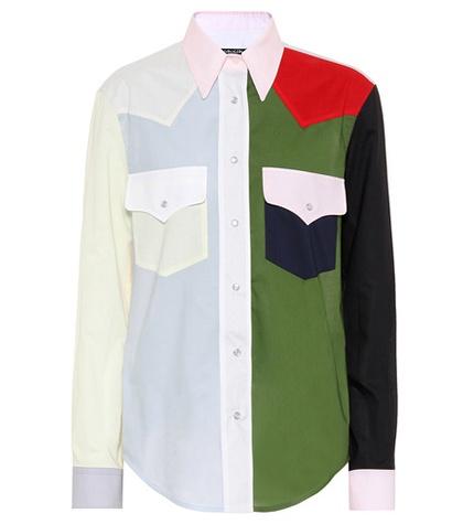 Calvin Klein 205w39nyc Colour Block Western Cotton Shirt