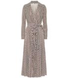 Valentino Jersey Wrap Midi Dress