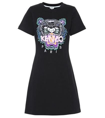 Kenzo Tiger Logo Cotton Minidress