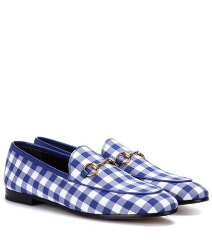 Gucci Jordaan Gingham Loafers