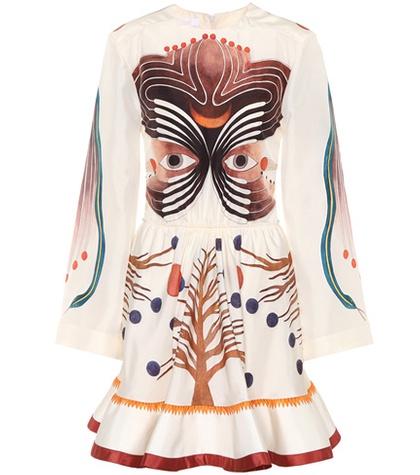 Chlo Printed Silk Minidress