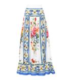 Dolce & Gabbana Printed Cotton Maxi Skirt