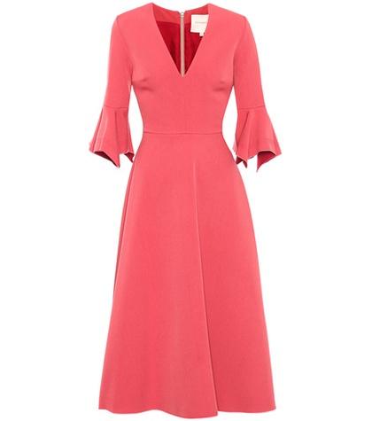 Roksanda Linaria Flounce-sleeve Midi Dress