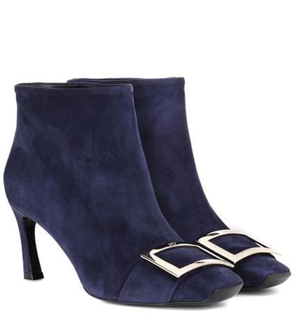 Roger Vivier Trompette Suede Ankle Boots