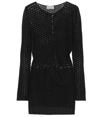 Saint Laurent Knitted Cotton Dress