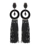 Oscar De La Renta Fringed Clip-on Earrings