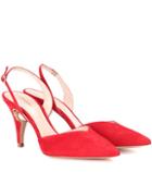 Rochas Penelope Pearl Leather Slingback Pumps