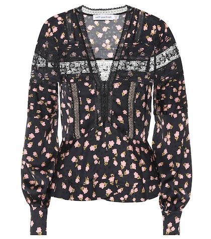 Self-portrait Ditsy Floral Jacquard Top