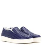 Bottega Veneta Intrecciato Leather Slip-on Sneakers