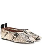 See By Chlo Embossed Leather Ballet Flats