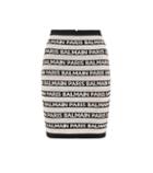 Balmain Striped Linen-blend Knit Skirt