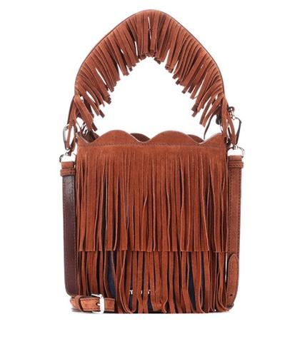 Acne Studios Fringed Suede Bucket Bag