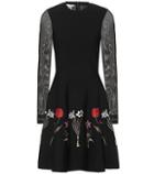 Oscar De La Renta Embroidered Minidress