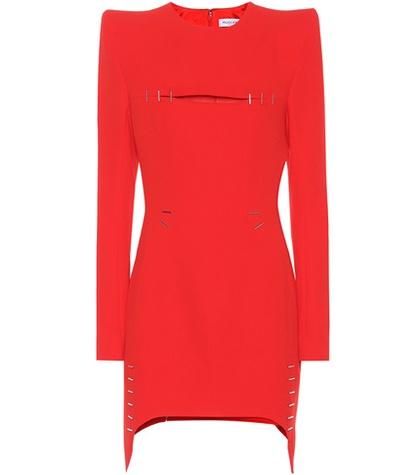 Mugler Embellished Crêpe Minidress
