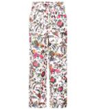Tory Burch Floral-printed Silk Trousers