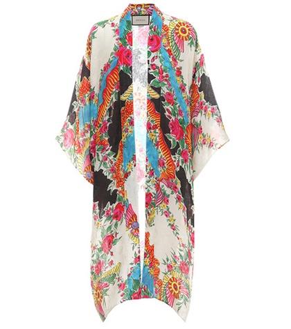 Gucci Printed Silk-blend Cardigan
