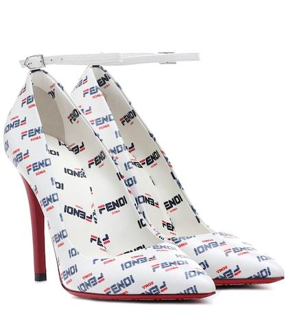 Junya Watanabe Fendi Mania Printed Leather Pumps