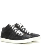 Current/elliott Bells Embossed Leather Sneakeres