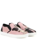Dolce & Gabbana Leather Slip-on Sneakers