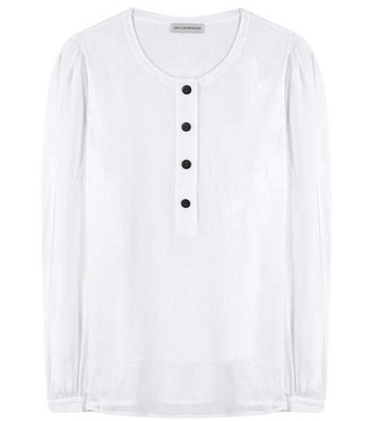 Maison Kitsun Cotton And Silk Blend Blouse
