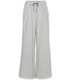 Brunello Cucinelli Embellished Cotton Wide-leg Track Pants