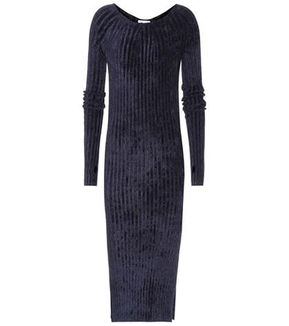 Helmut Lang Ribbed-velvet Sweater Dress
