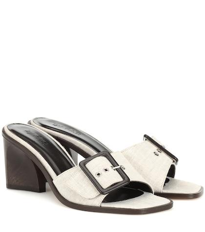 By Far Silvia Linen Sandals