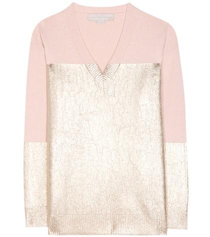 Stella Mccartney Metallic Cashmere And Wool Sweater