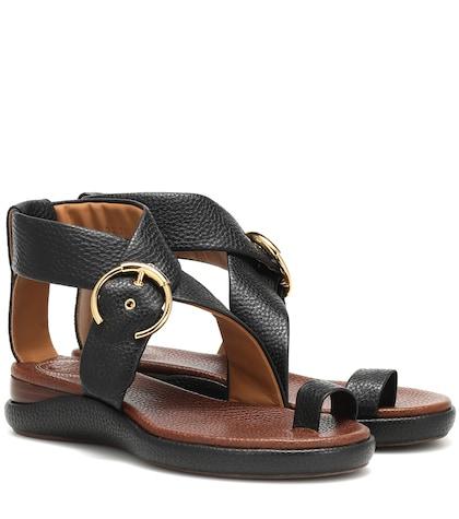 Chlo Wave Leather Sandals