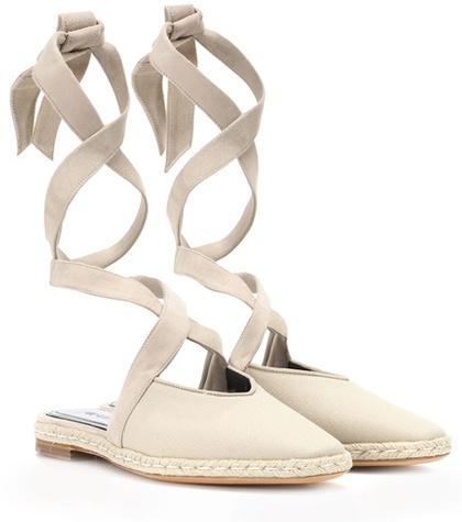 Malone Souliers Canvas Lace-up Sandals