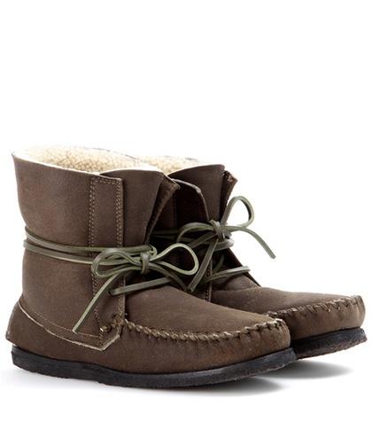 Isabel Marant Eve Suede Moccasin Ankle Boots