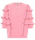 Olympia Le-tan Ruffle-trimmed Cotton Sweater