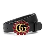 Gucci Crystal-embellished Leather Belt