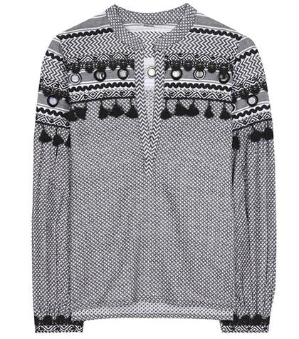 Thom Browne Embellished Cotton Top