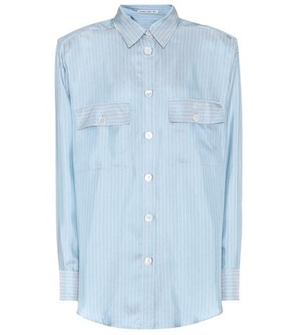 Alessandra Rich Striped Silk Shirt