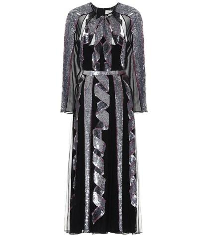 Preen By Thornton Bregazzi Insignia Sequined Silk Dress