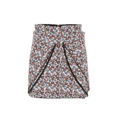 Victoria Beckham Floral Crêpe Miniskirt