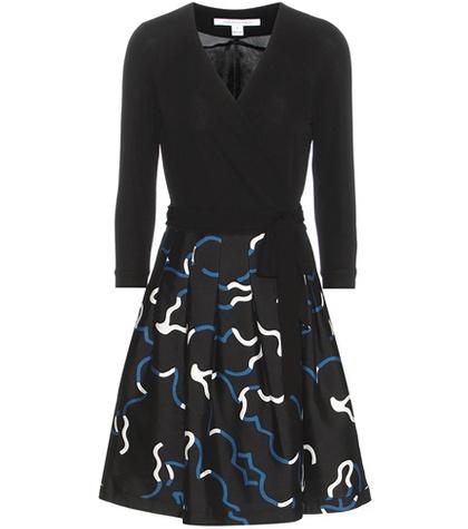 Maison Michel Jewel Printed Wool And Silk-blend Dress