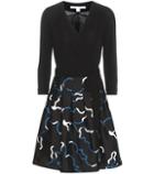 Maison Michel Jewel Printed Wool And Silk-blend Dress
