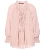 Roberto Cavalli Silk Fil Coupé Blouse