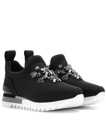 Tory Burch Rosas Crystal-embellished Slip-on Sneakers