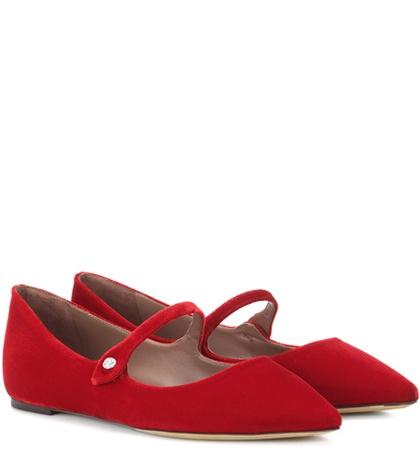 Tabitha Simmons Hermione Velvet Ballerinas