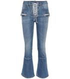 Unravel Lace-up Flared Jeans