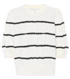 Veronica Beard Moss Striped Cotton Sweater